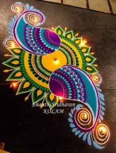 Sankranthi Peacock rangoli designs 2022